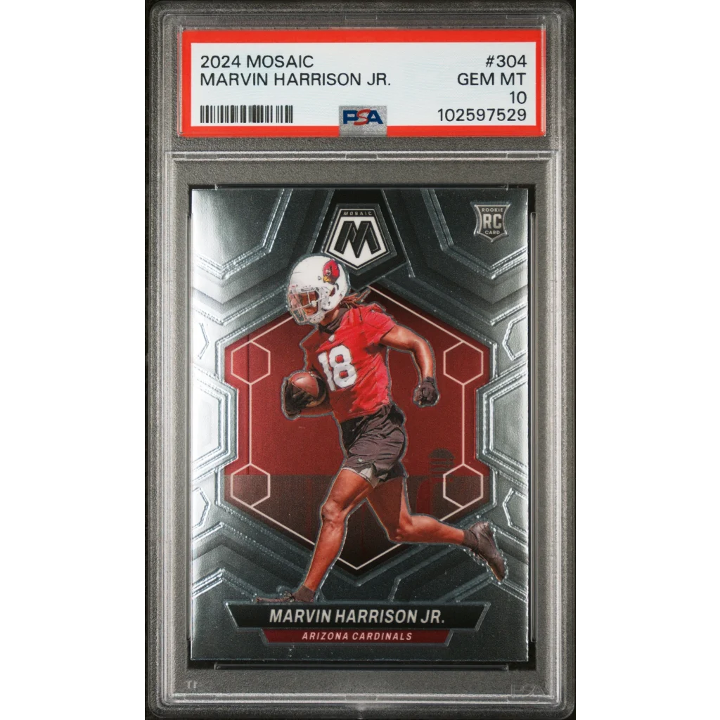 Graded 2024 Panini Mosaic Marvin Harrison Jr #304 Rookie RC PSA 10
