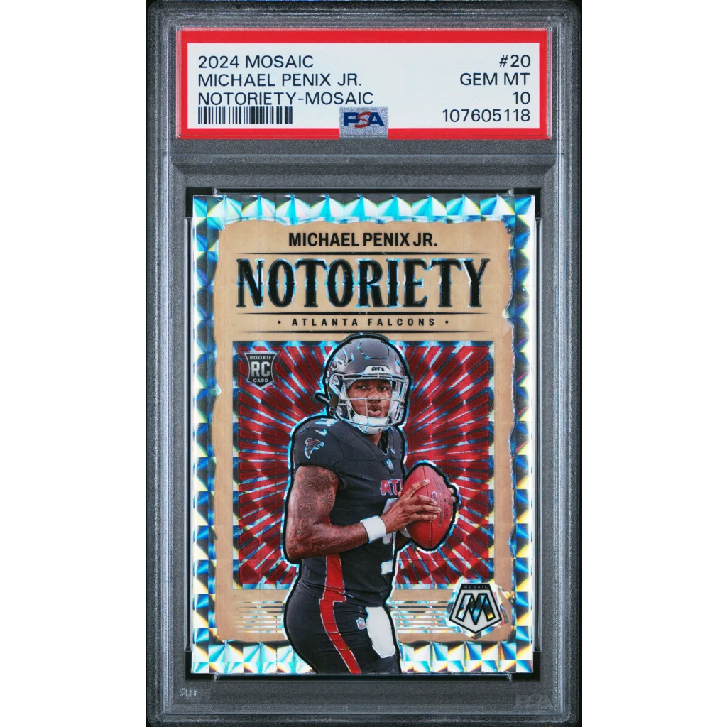 Graded 2024 Panini Mosaic Michael Penix Jr Rookie RC PSA 10 Gem Mint
