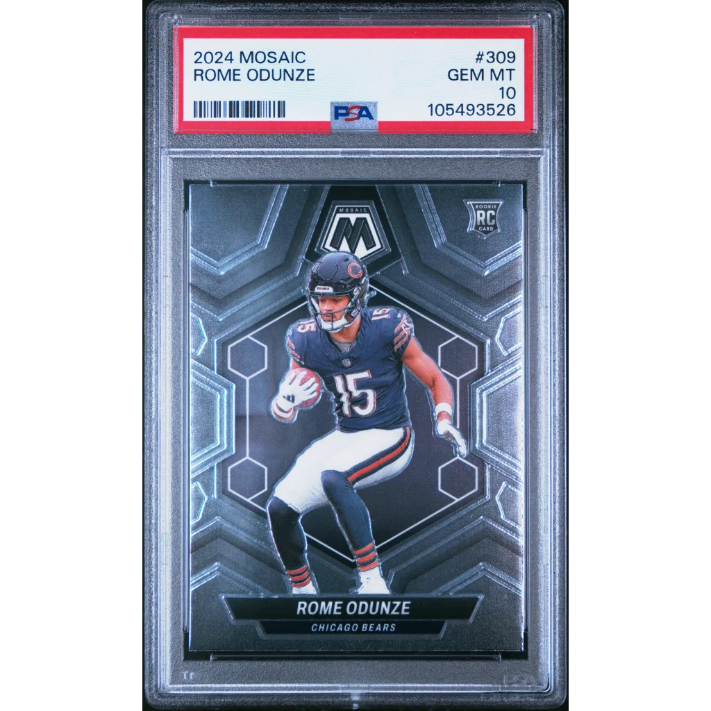 Graded 2024 Panini Mosaic Rome Odunze #309 Rookie RC Football Card PSA 10 Gem Mint | Hall of Fame Sports Memorabilia | vintageantiquesgifts.com