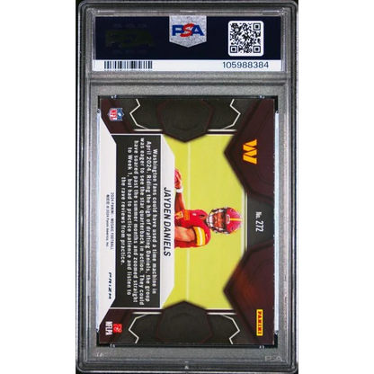 Graded 2024 Panini Mosaic Silver Mosaic Jayden Daniels #272 Rookie RC Football Card PSA 9 Mint