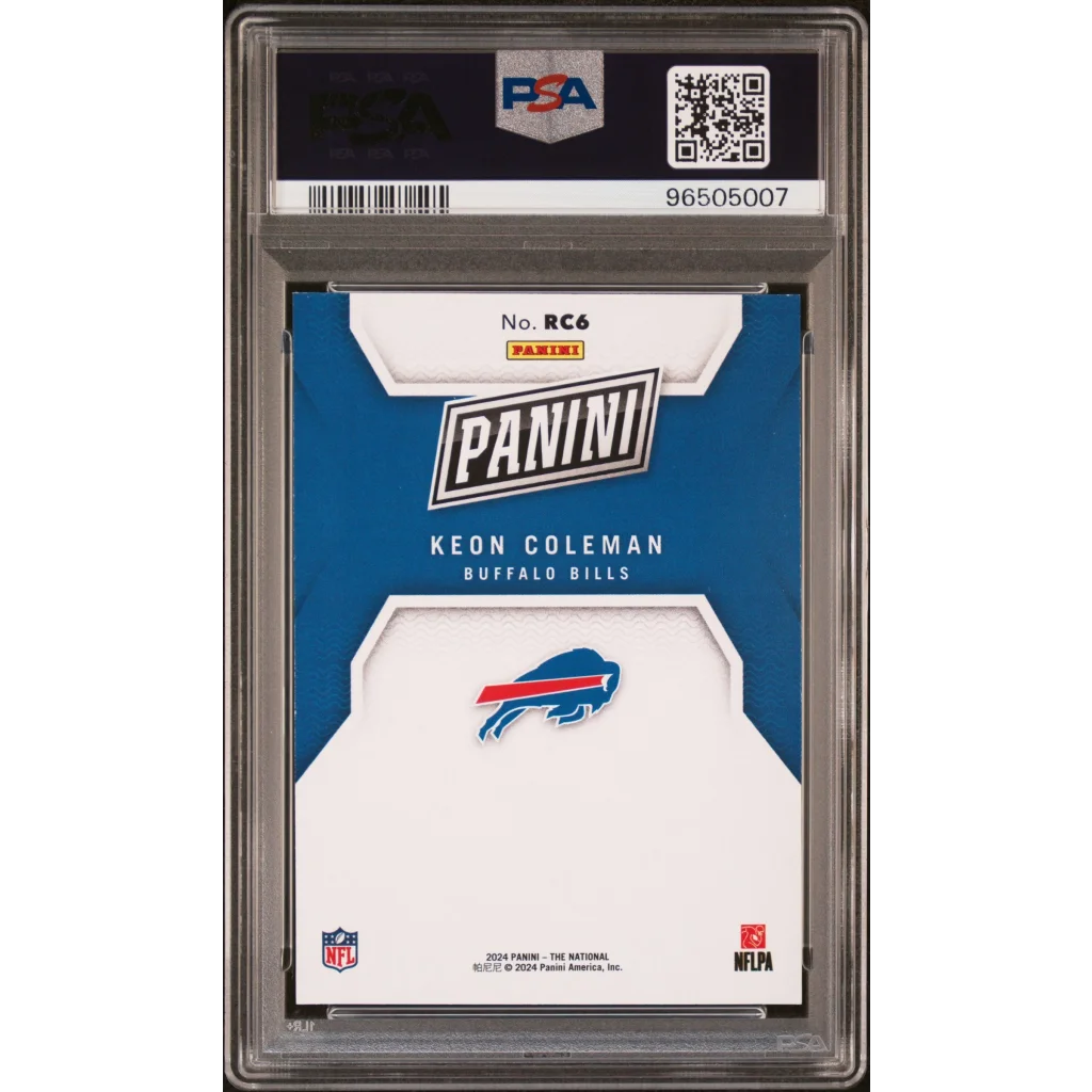 Graded 2024 Panini NSCC Silver Pack Keon Coleman #6 Rookies-Foil Rookie RC Football Card PSA 10 Gem Mint | PSA 10 Gem Mint Graded Rookie Card | vintageantiquesgifts.com