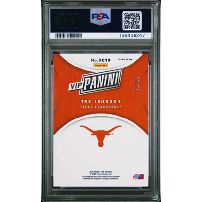 Graded PSA 10 2024 Panini NSCC VIP Gold Tre Johnson Texas Longhorns RC card