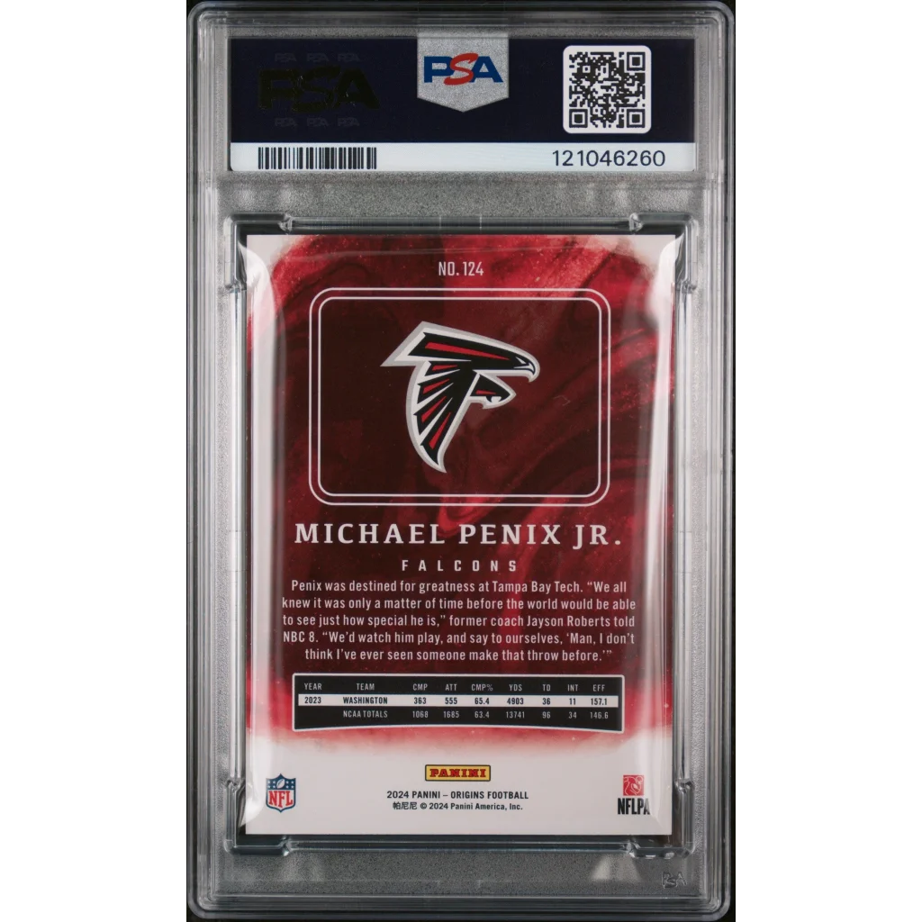Graded 2024 Panini Origins Michael Penix Jr #124 Rookie RC Football Card PSA 10 Gem Mint | PSA 10 Gem Mint Graded Rookie Card | vintageantiquesgifts.com