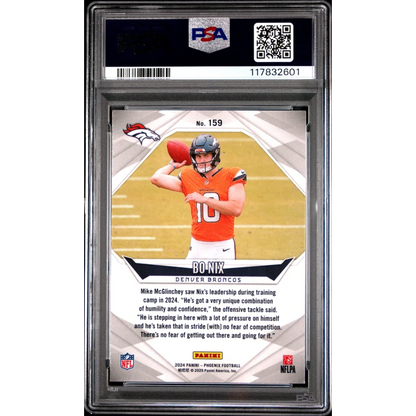 Graded 2024 Panini Phoenix Bo Nix #159 Rookie RC Football Card PSA 10 Gem Mint | PSA 10 Gem Mint Graded Rookie Card | vintageantiquesgifts.com