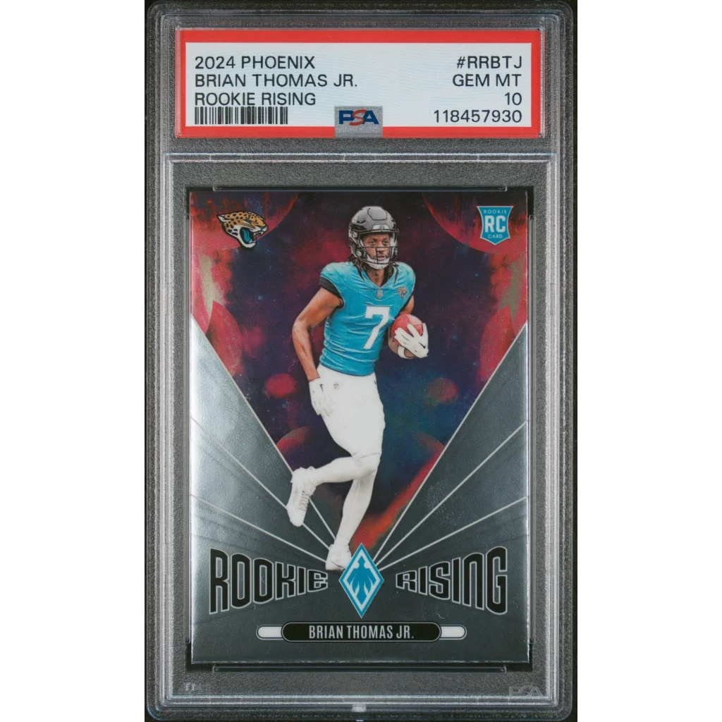 Graded 2024 Panini Phoenix Brian Thomas Jr #RRBTJ Rookie Rising Rookie RC Football Card PSA 10 Gem Mint | Hall of Fame Sports Memorabilia | vintageantiquesgifts.com
