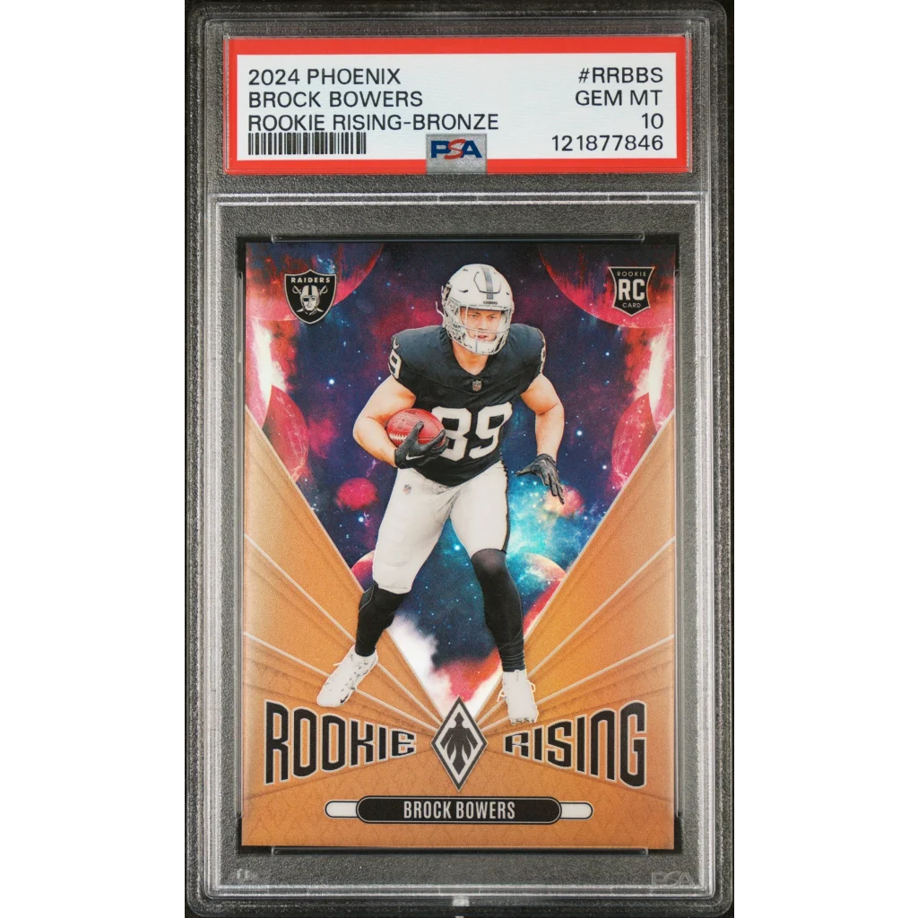 Graded 2024 Panini Phoenix Brock Bowers #RRBBS Rookie Rising Bronze /75 Rookie RC Football Card PSA 10 Gem Mint | Hall of Fame Sports Memorabilia | vintageantiquesgifts.com
