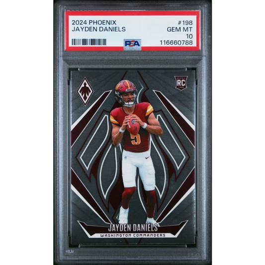 Graded 2024 Panini Phoenix Jayden Daniels #198 Rookie RC Football Card PSA 10 Gem Mint | Hall of Fame Sports Memorabilia | vintageantiquesgifts.com