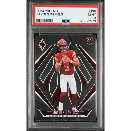 Graded 2024 Panini Phoenix Jayden Daniels #198 Rookie RC Football Card PSA 9 Mint | Hall of Fame Sports Memorabilia | vintageantiquesgifts.com