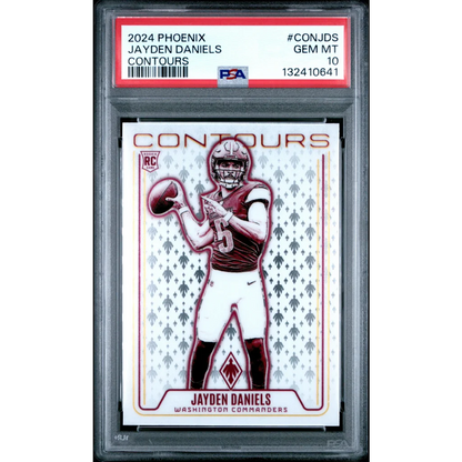Graded PSA 10 2024 Panini Phoenix Jayden Daniels Contours RC card