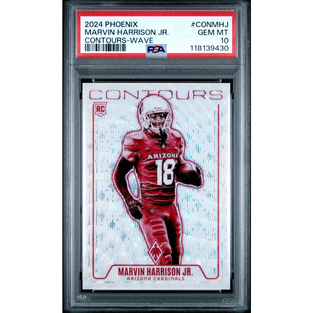 Graded PSA 10 gem mint 2024 Panini Phoenix Marvin Harrison Jr rookie card