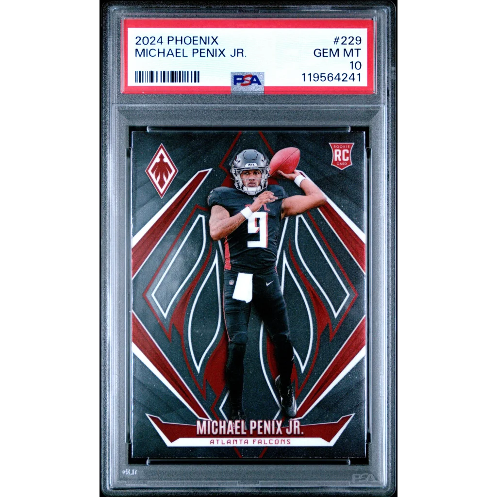 Graded 2024 Panini Phoenix Michael Penix Jr #229 Rookie RC Football Card PSA 10 Gem Mint | Hall of Fame Sports Memorabilia | vintageantiquesgifts.com