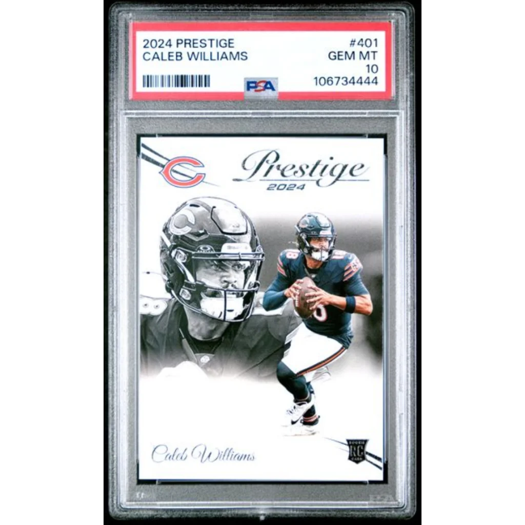 Graded 2024 Panini Prestige Caleb Williams #401 Rookie RC Football Card PSA 10 Gem Mint | Hall of Fame Sports Memorabilia | vintageantiquesgifts.com