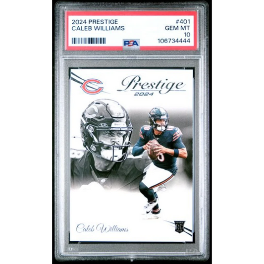Graded 2024 Panini Prestige Caleb Williams #401 Rookie RC Football Card PSA 10 Gem Mint | Hall of Fame Sports Memorabilia | vintageantiquesgifts.com