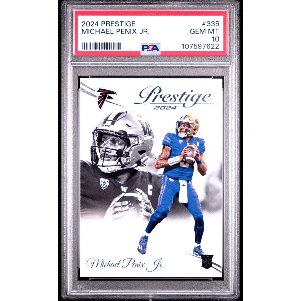 Graded 2024 Panini Prestige Michael Penix Jr Rookie RC PSA 10 Gem Mint