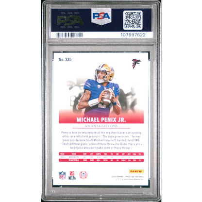 Graded 2024 Panini Prestige Michael Penix Jr #335 Rookie RC PSA 10 Gem Mint