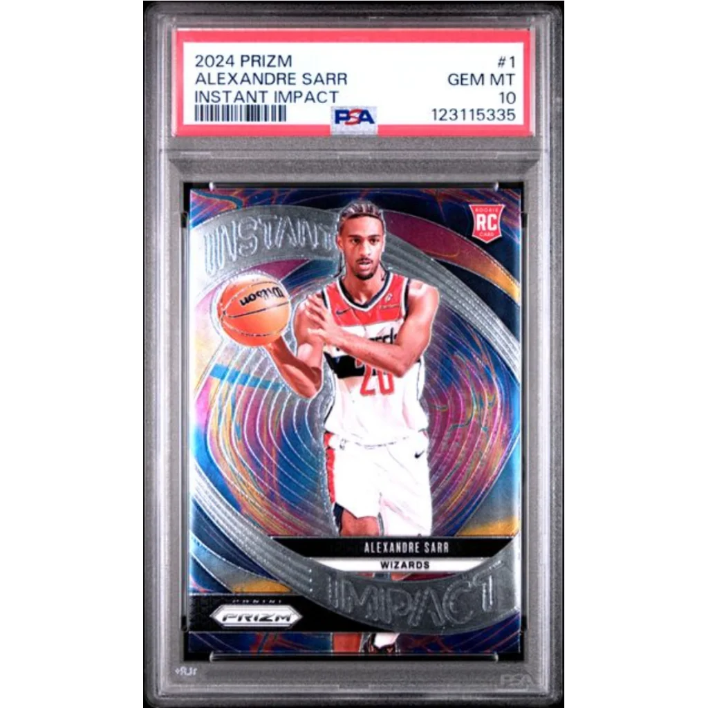 Graded PSA 10 2024 Panini Prizm Alexandre Sarr Instant Impact RC card