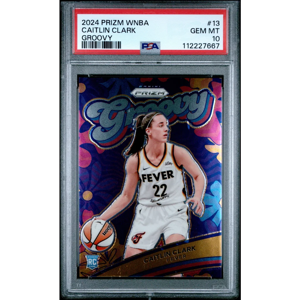 Graded 2024 Panini Prizm Caitlin Clark #13 Groovy Rookie RC Basketball Card PSA 10 Gem Mint | Hall of Fame Sports Memorabilia | vintageantiquesgifts.com