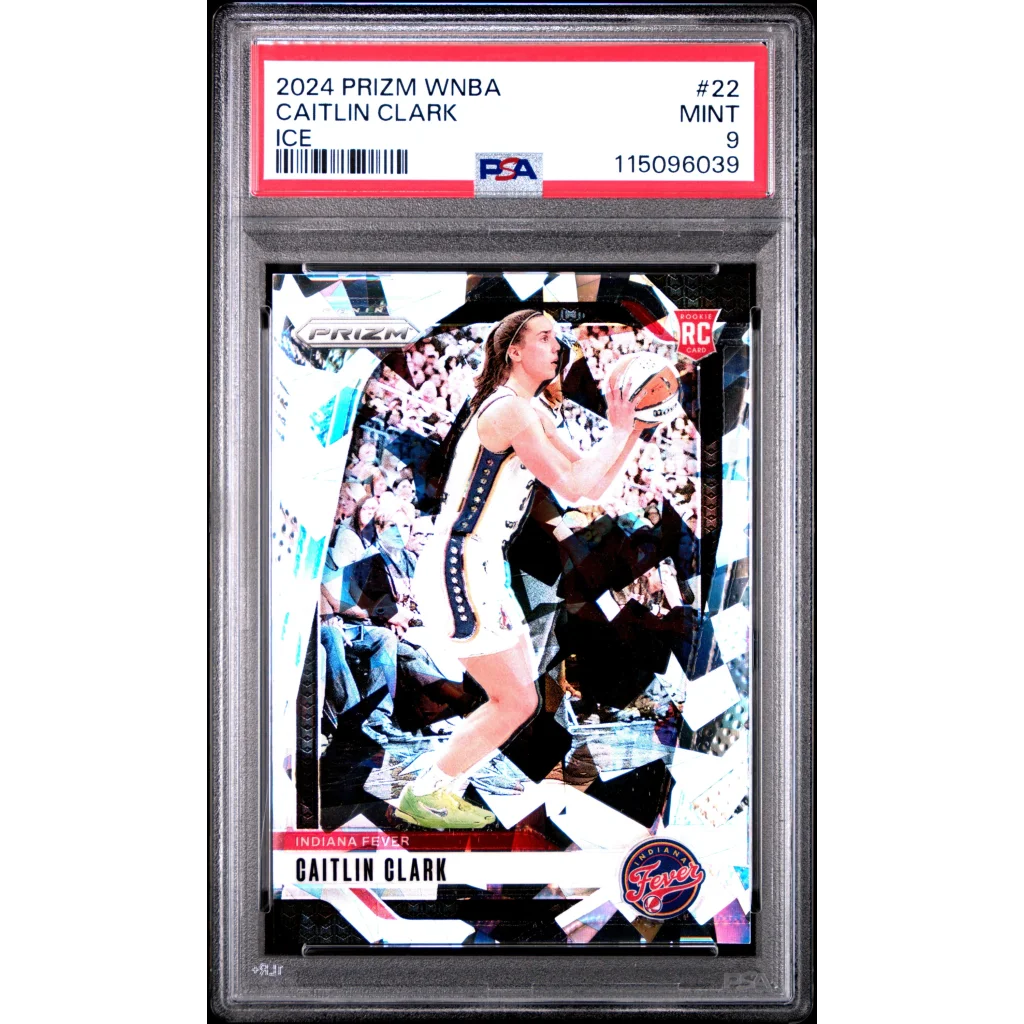 Mint PSA graded Caitlin Clark 2024 Prizm WNBA rookie card #22