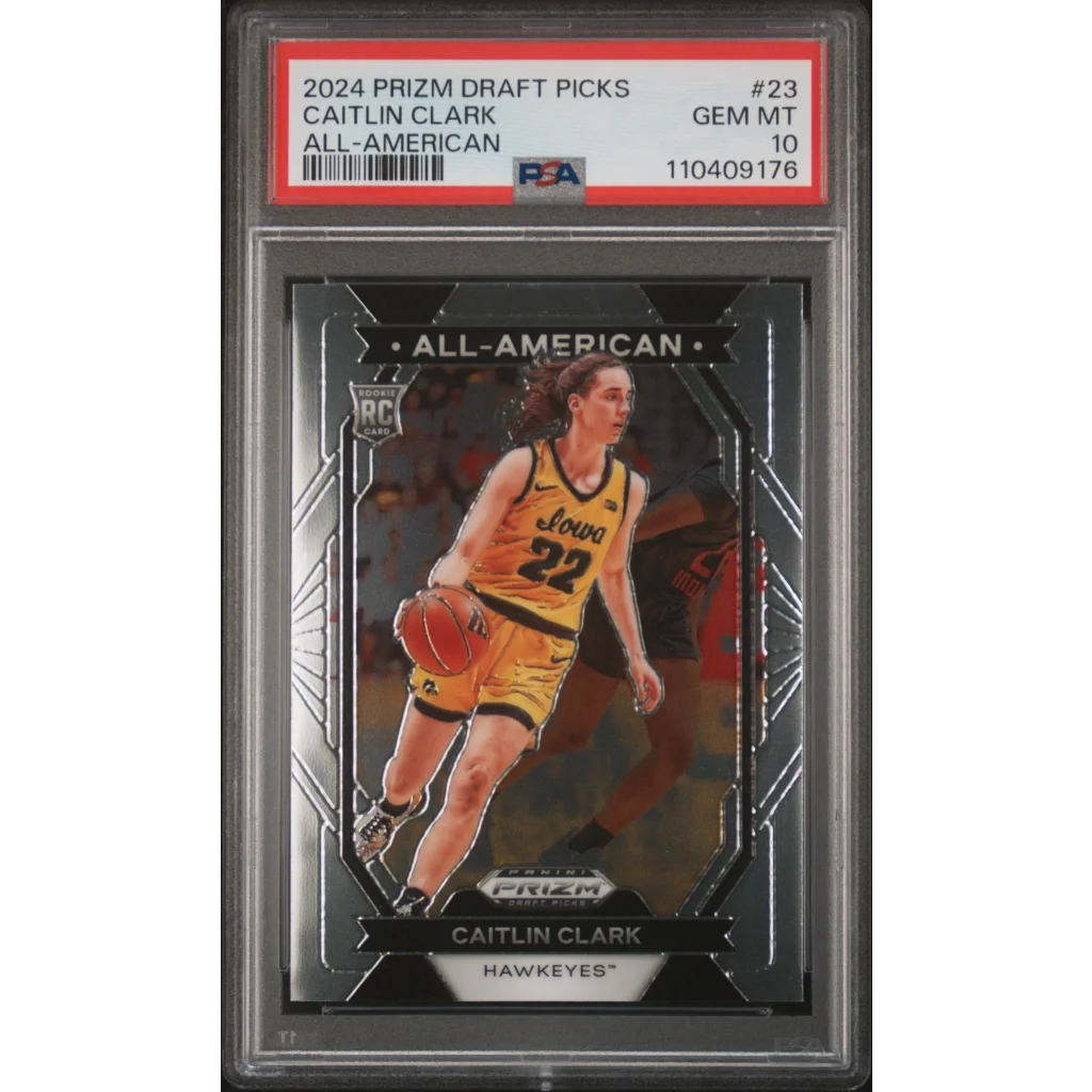 Graded GEM MT 10 Caitlin Clark 2024 Prizm Draft Picks All-American basketball card