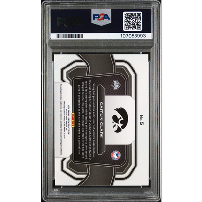 Graded Caitlin Clark Panini Prizm Draft Picks Campus Legends card for sports fans