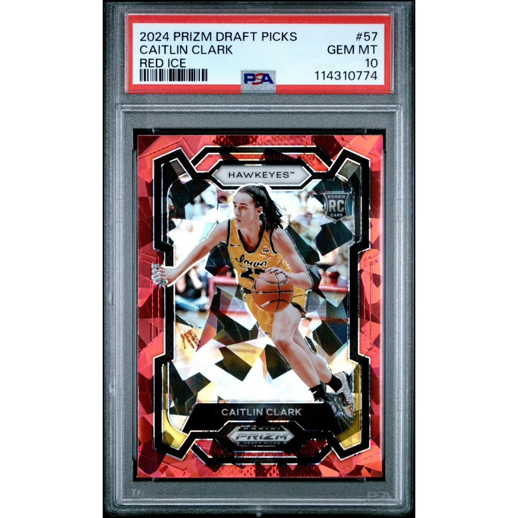 Graded 2024 Panini Prizm Draft Picks Caitlin Clark #57 Red Ice Rookie RC Basketball Card PSA 10 Gem Mint | Hall of Fame Sports Memorabilia | vintageantiquesgifts.com