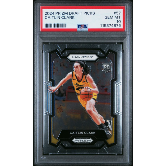 Graded 2024 Panini Prizm Draft Picks Caitlin Clark #57 Rookie RC Basketball Card PSA 10 Gem Mint | Hall of Fame Sports Memorabilia | vintageantiquesgifts.com