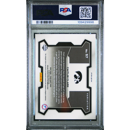 Graded 2024 Panini Prizm Draft Picks Caitlin Clark #57 Variation Red Ice Rookie RC Basketball Card PSA 10 Gem Mint | PSA 10 Gem Mint Graded Rookie Card | vintageantiquesgifts.com