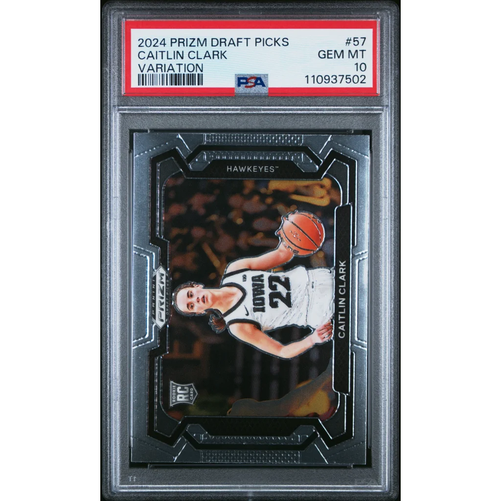 Graded 2024 Panini Prizm Draft Picks Caitlin Clark #57 Variation Rookie RC Basketball Card PSA 10 Gem Mint | Hall of Fame Sports Memorabilia | vintageantiquesgifts.com