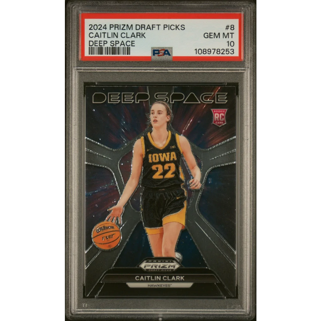 Graded 2024 Panini Prizm Draft Picks Caitlin Clark #8 Deep Space Rookie RC Basketball Card PSA 10 Gem Mint | Hall of Fame Sports Memorabilia | vintageantiquesgifts.com