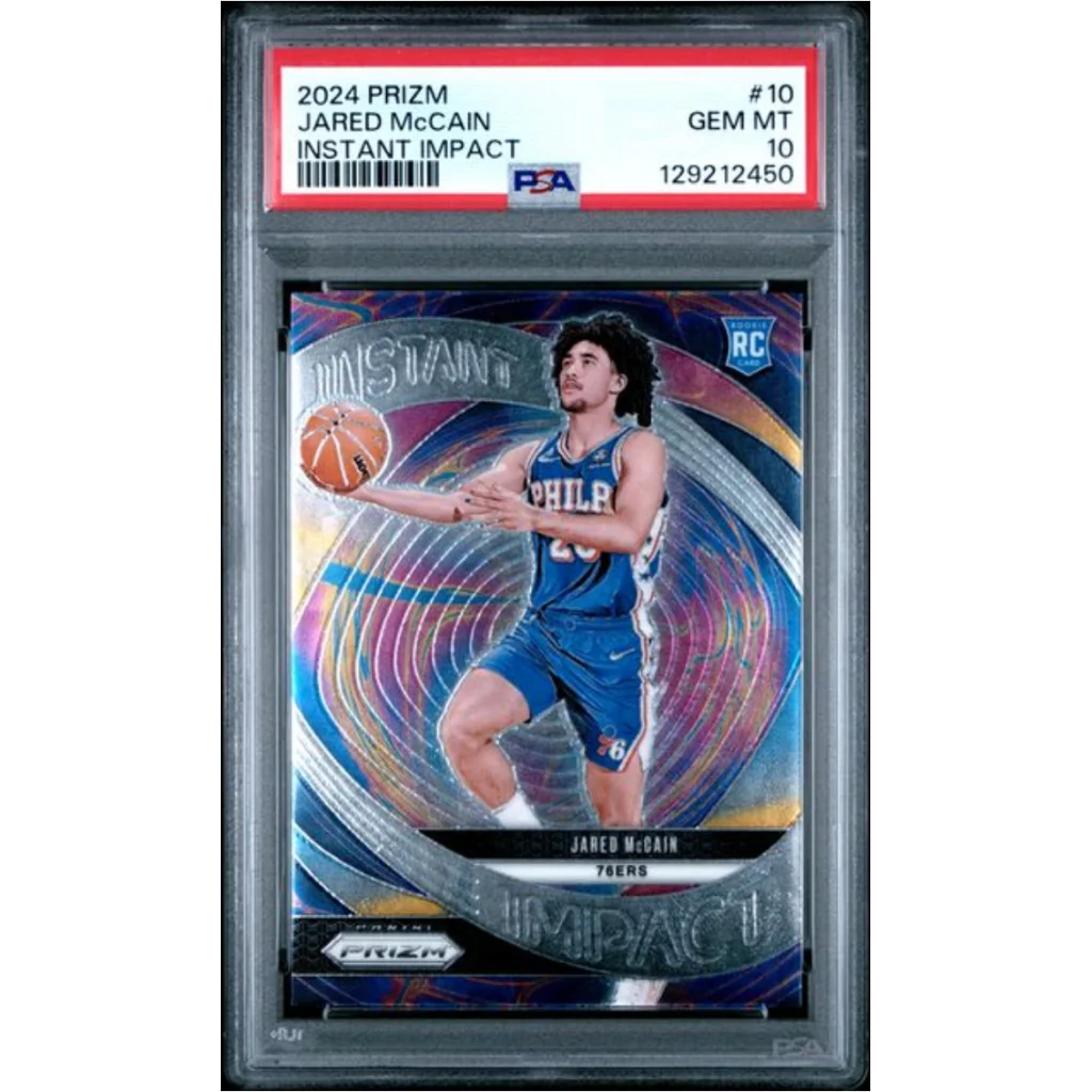 Graded 2024 Panini Prizm Jared McCain 10 Instant Impact Rookie RC Basketball Card PSA 10 Gem Mint | Hall of Fame Sports Memorabilia | vintageantiquesgifts.com