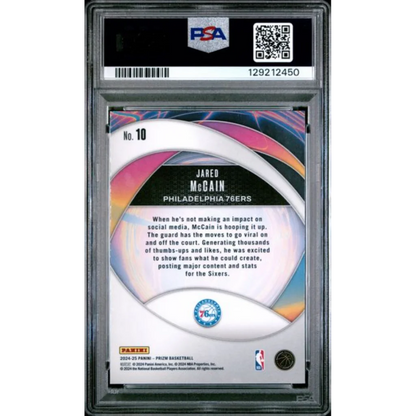 Graded 2024 Panini Prizm Jared McCain 10 Instant Impact Rookie RC Basketball Card PSA 10 Gem Mint | PSA 10 Gem Mint Graded Rookie Card | vintageantiquesgifts.com
