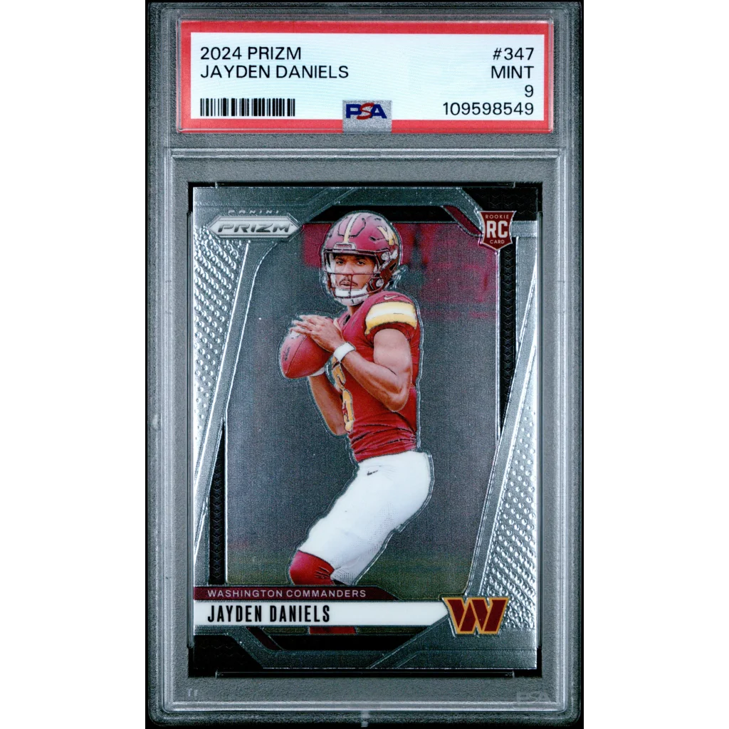 PSA Graded Jayden Daniels 2024 Prizm Rookie Card for collectors