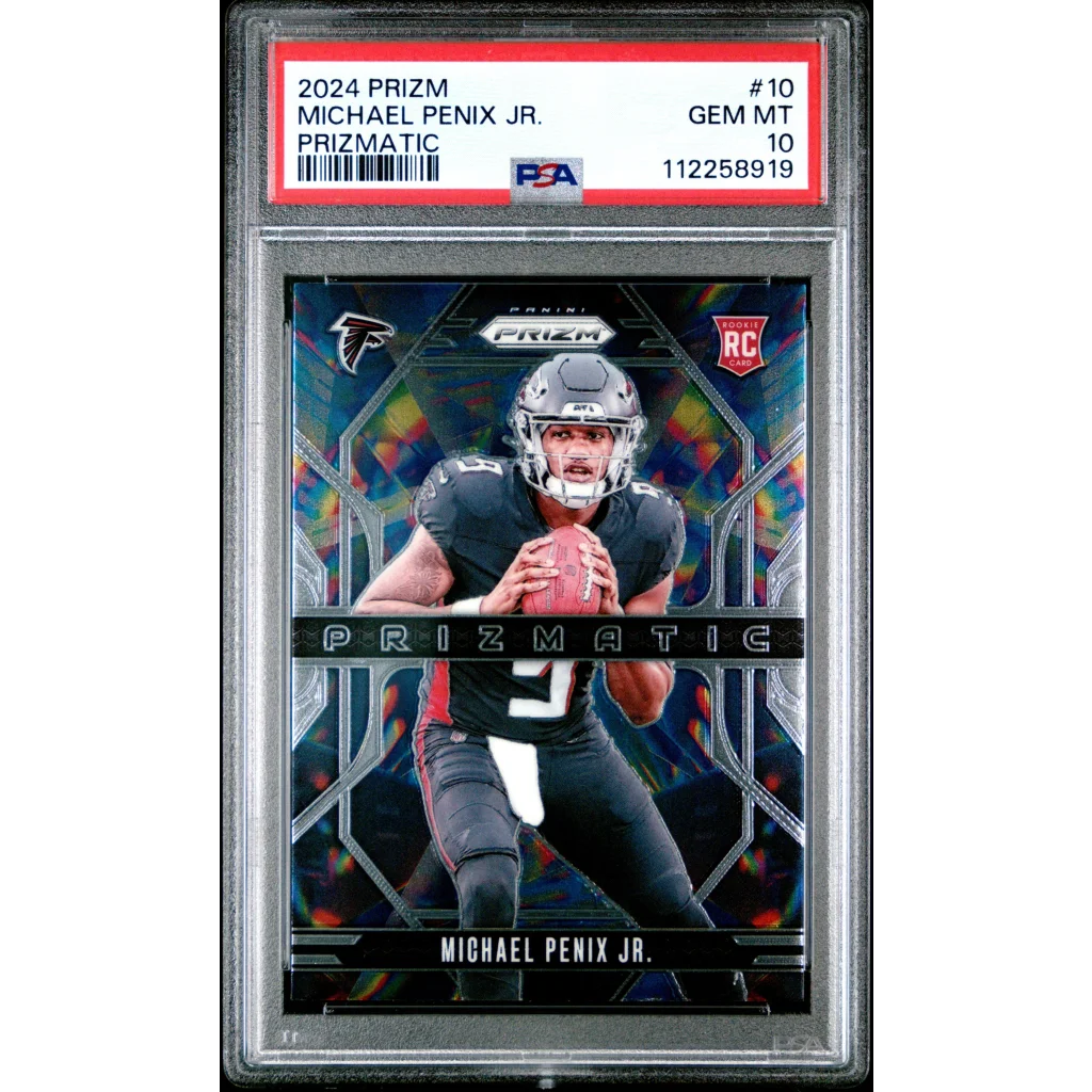 Graded 2024 Panini Prizm Michael Penix Jr #10 Prizmatic Rookie RC Football Card PSA 10 Gem Mint | Hall of Fame Sports Memorabilia | vintageantiquesgifts.com