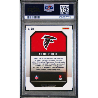 Graded 2024 Panini Prizm Michael Penix Jr #20 Emergent Rookie RC Football Card PSA 6 Ex Mint | PSA 6 EX-MT Graded Rookie Card | vintageantiquesgifts.com