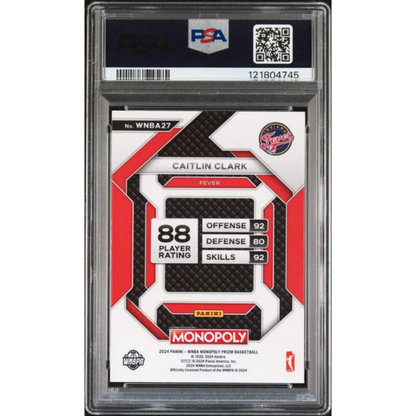 Graded 2024 Panini Prizm Monopoly WNBA Caitlin Clark #27 Insert Rookie RC Basketball Card PSA 10 Gem Mint | PSA 10 Gem Mint Graded Rookie Card | vintageantiquesgifts.com
