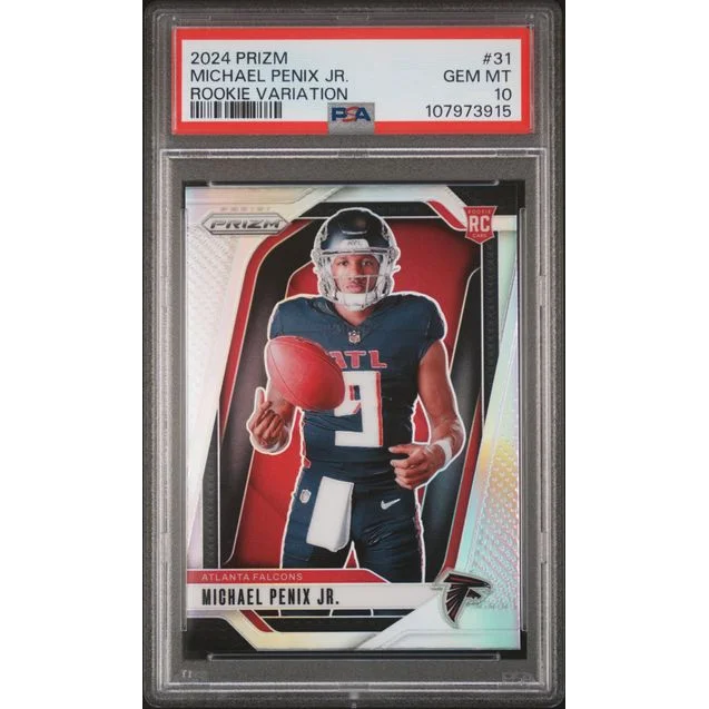Graded 2024 Panini Prizm Rookie Variation Michael Penix Jr #31 Rookie RC Football Card PSA 10 Gem Mint | Hall of Fame Sports Memorabilia | vintageantiquesgifts.com