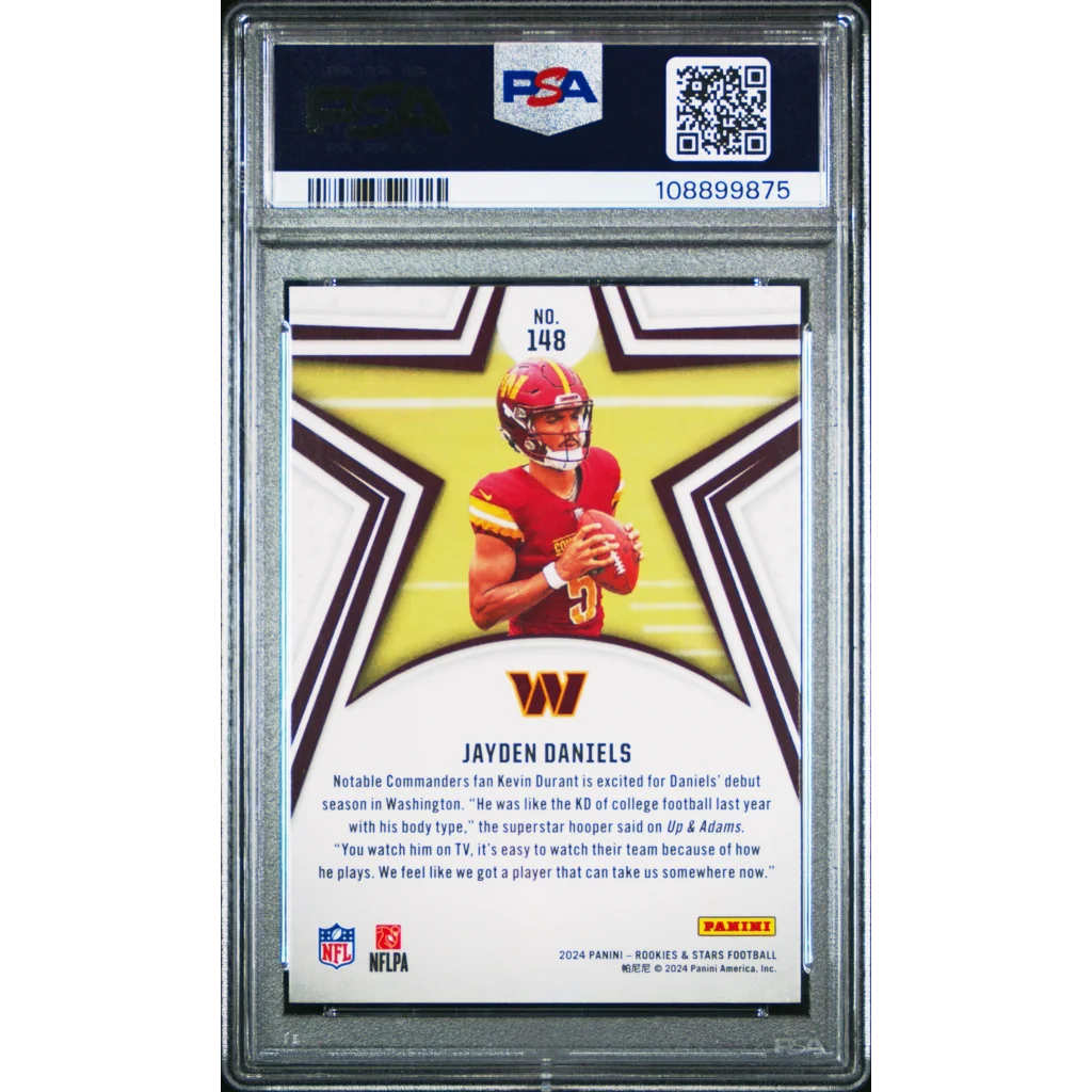 Graded PSA 10 2024 Panini Rookies & Stars Jayden Daniels #148 RC Card