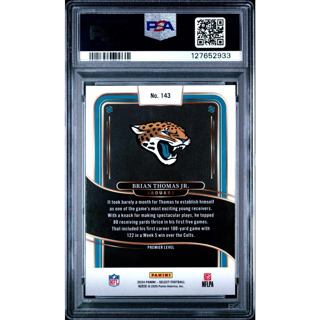 Graded PSA 10 2024 Panini Select Brian Thomas Jr. Jaguars rookie card