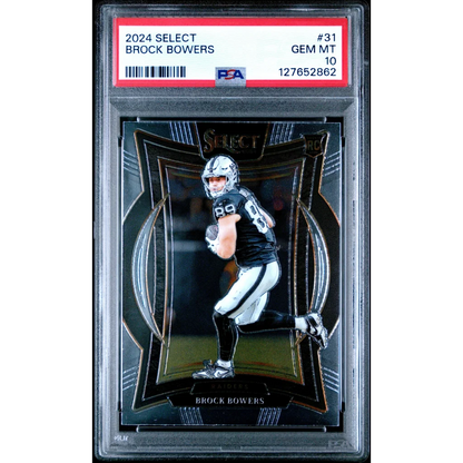 Graded 2024 Panini Select Brock Bowers #31 Rookie RC Football Card PSA 10 Gem Mint | Hall of Fame Sports Memorabilia | vintageantiquesgifts.com