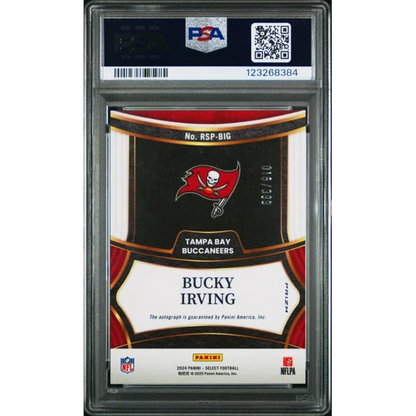Graded PSA 10 2024 Panini Select Bucky Irving Rookie Signature Buccaneers RC