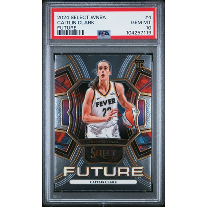 Graded 2024 Panini Select Caitlin Clark #4 Future Rookie RC Basketball Card PSA 10 Gem Mint | Hall of Fame Sports Memorabilia | vintageantiquesgifts.com