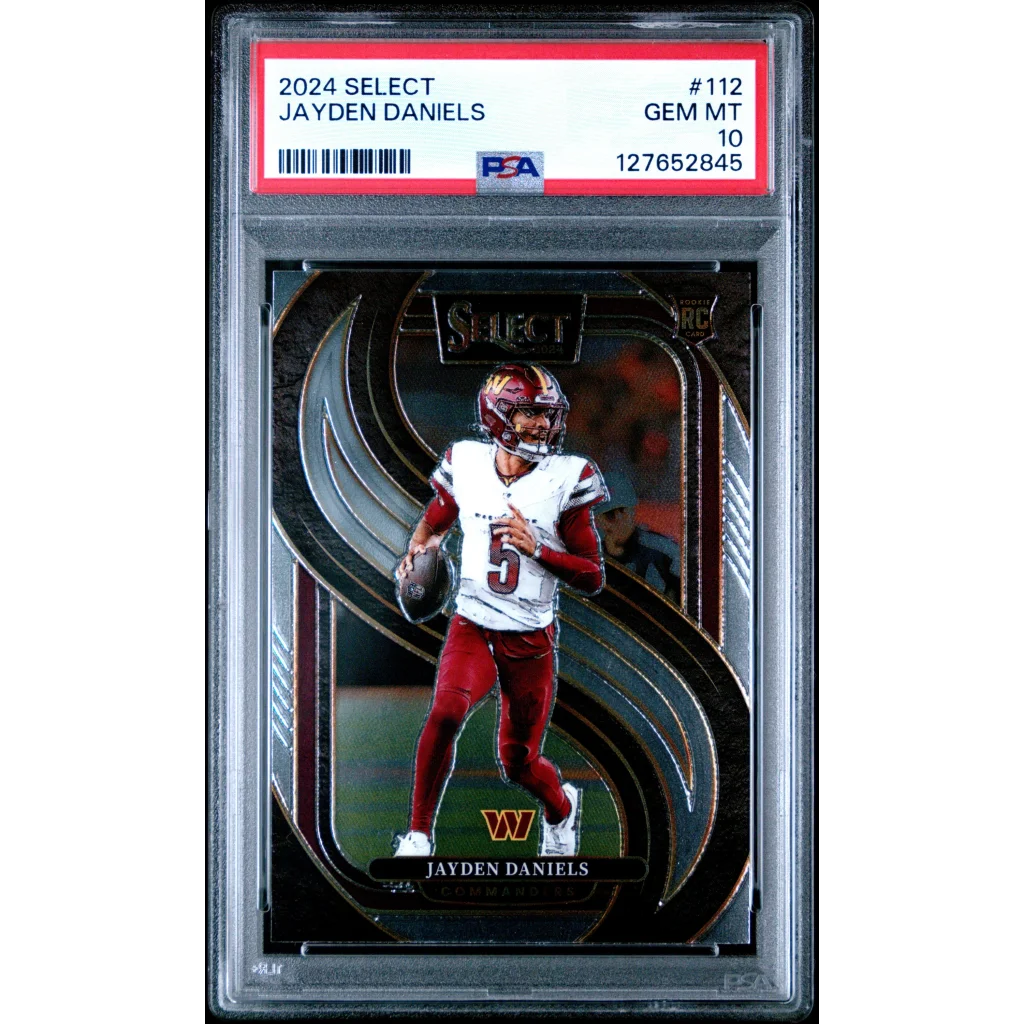 Graded 2024 Panini Select Jayden Daniels 112 Rookie RC Football Card PSA 10 Gem Mint | Hall of Fame Sports Memorabilia | vintageantiquesgifts.com