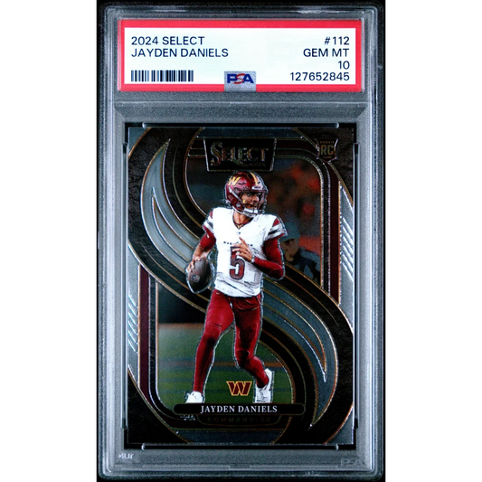 Graded 2024 Panini Select Jayden Daniels 112 Rookie RC Football Card PSA 10 Gem Mint | Hall of Fame Sports Memorabilia | vintageantiquesgifts.com