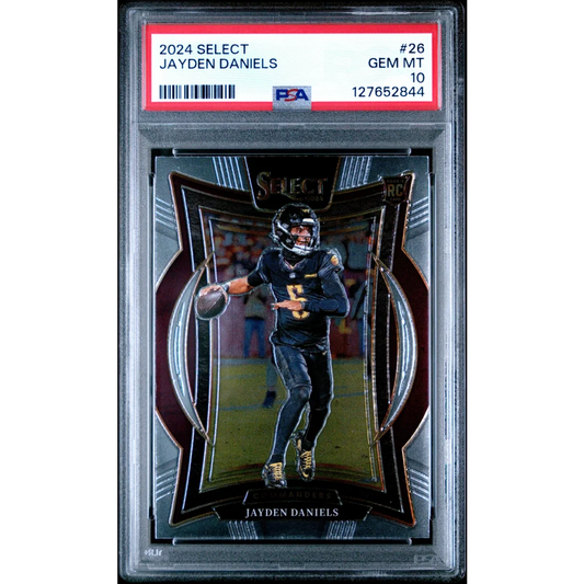 Graded 2024 Panini Select Jayden Daniels #26 Rookie PSA 10 Gem Mint