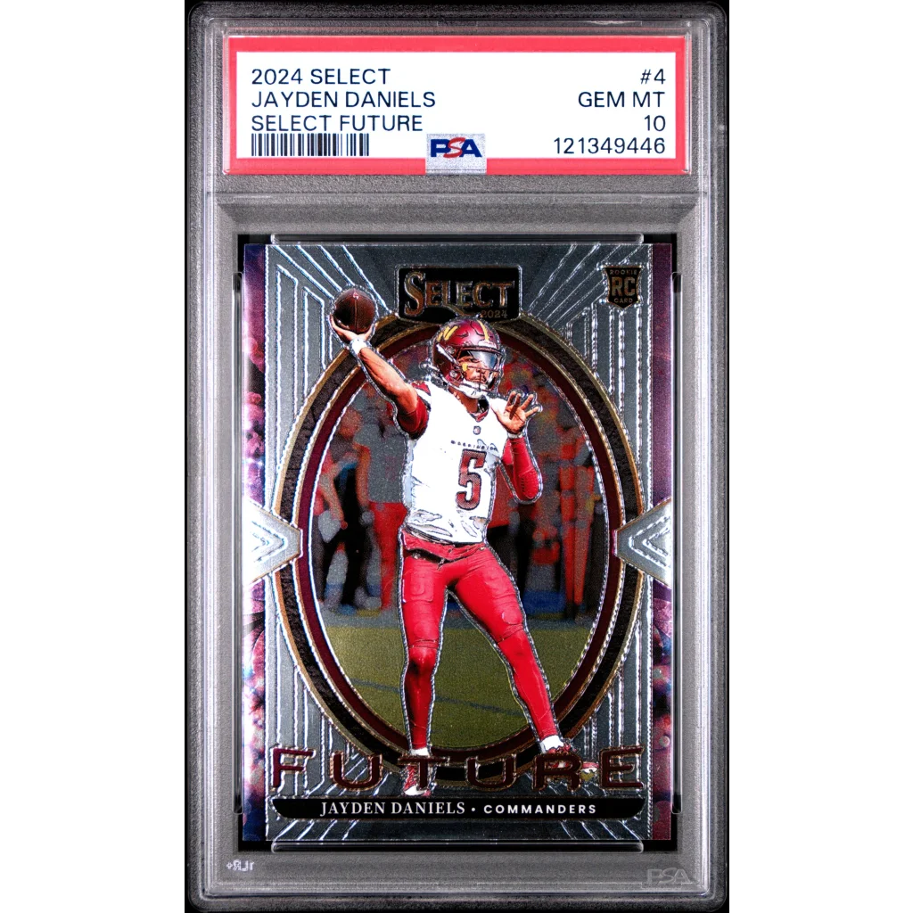 Graded 2024 Panini Select Jayden Daniels #4 Future Rookie RC PSA 10 Gem Mint