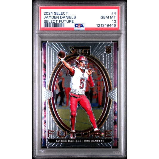 Graded 2024 Panini Select Jayden Daniels #4 Future Rookie RC PSA 10 Gem Mint