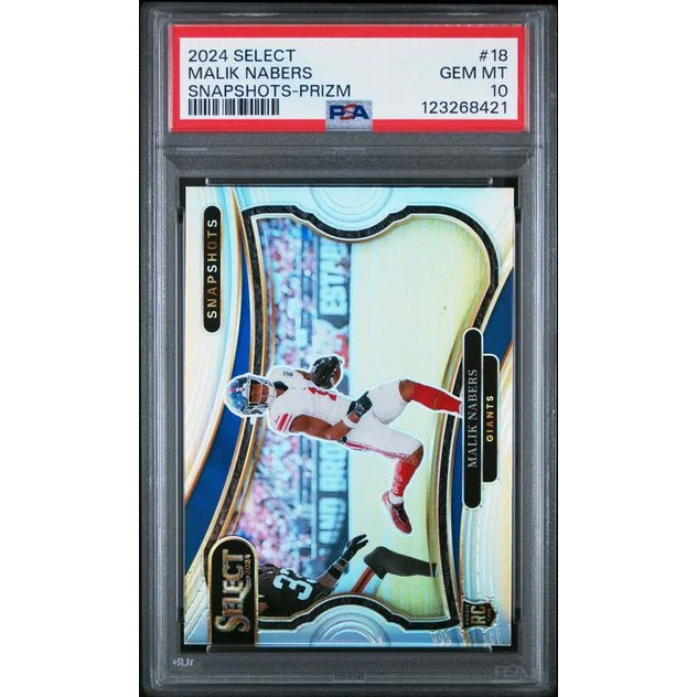 Graded 2024 Panini Select Malik Nabers #18 Snapshots Prizm Rookie RC Football Card PSA 10 Gem Mint | Hall of Fame Sports Memorabilia | vintageantiquesgifts.com