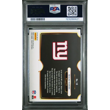 Graded 2024 Panini Select Malik Nabers #18 Snapshots Prizm Rookie RC Football Card PSA 10 Gem Mint | PSA 10 Gem Mint Graded Rookie Card | vintageantiquesgifts.com