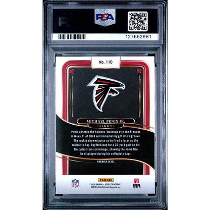 Graded 2024 Panini Select Michael Penix Jr. #110 Rookie RC Football Card PSA 9 Mint | PSA 9 Mint Graded Rookie Card | vintageantiquesgifts.com