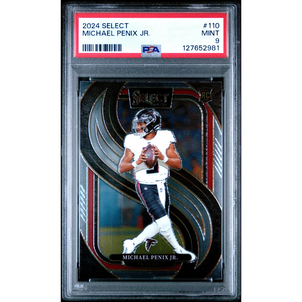Graded 2024 Panini Select Michael Penix Jr. #110 Rookie RC Football Card PSA 9 Mint | Hall of Fame Sports Memorabilia | vintageantiquesgifts.com